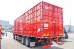 青岛解放 JK6 350马力 8X4 9.6米易燃液体厢式运输车(百捷牌)