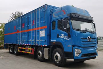 青岛解放 JK6 350马力 8X4 9.6米易燃液体厢式运输车(永强牌)(YQ5320XRYQ2)