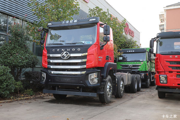 上汽红岩 杰虎H6 复合版 370马力 8X4 6.6米自卸车(国六)