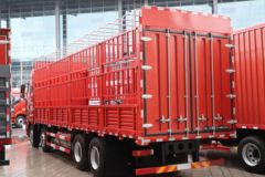 一汽解放 J6V 510马力 8X4 9.4米LNG仓栅式载货车(CA5310CCYP66M25L7T4E6)