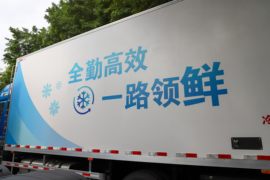 欧曼行星 冷藏车上装图片