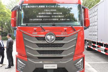 福田 欧曼GTL星翼版Pro 320马力 6X2 8米AMT自动档仓栅式载货车外观图片