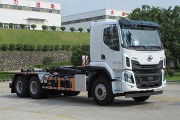 东风柳汽 乘龙H5 350马力 6X4 车厢可卸式垃圾车(福龙马牌)(FLM5250ZXXDL6)