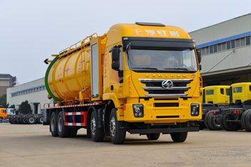 上汽红岩 杰狮C6e 460马力 8X4 清洗吸污车(华威驰乐牌)(SGZ5310GQWCQ6)