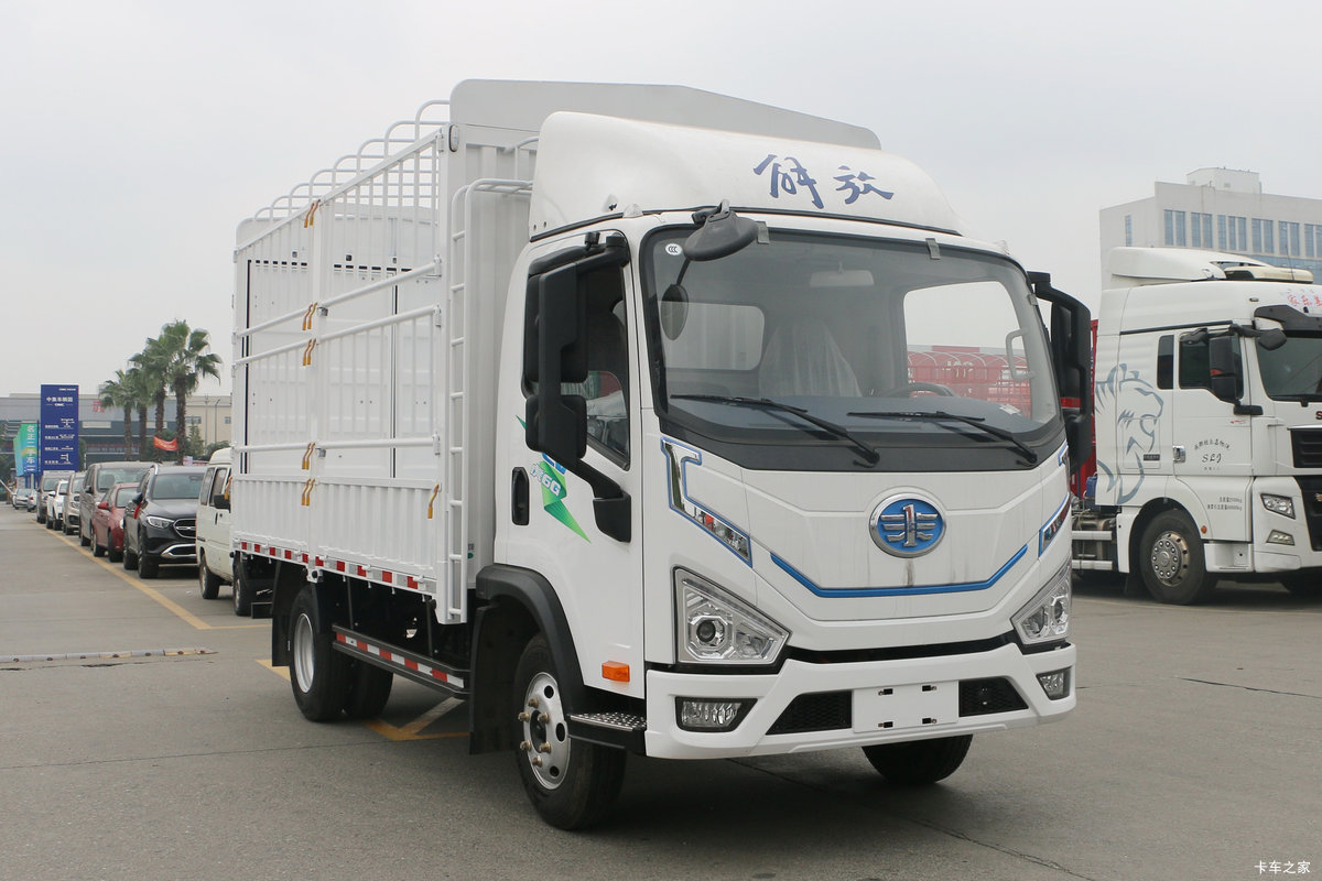 解放虎6G 4.16米单排纯电动仓栅式轻卡 宁德时代100.46kWh