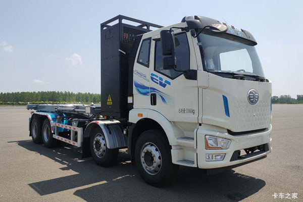 一汽解放 J6L 8X4 换电式纯电动车厢可卸式垃圾车(ZBH5311ZXXCABEV)(中联牌)281.92kWh