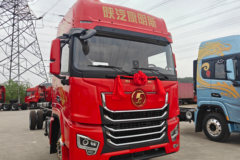 陕汽康明斯 龙骁H 7.0L柴油 350马力 4X2 AMT自动档 9.5米翼展式载货车