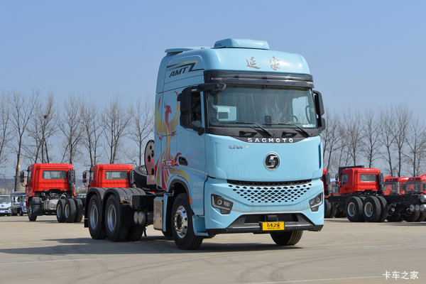 陕汽商用车延安S700 14.5L LNG 580马力 6X4 赢动12档 AMT自动档 牵引车(单气瓶)