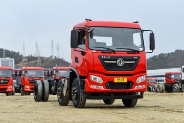 东风天锦KR 7.5L柴油 300马力 6X2 法士特9档 7.7米翼开启厢式载货车