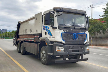 陕汽德龙新M3000E 6X4 纯电动压缩式垃圾运输车(陕汽通力牌) 350.07kWh