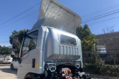 重汽HOWO悍将 4.15米单排纯电动仓栅式轻卡 弗迪150.83kWh