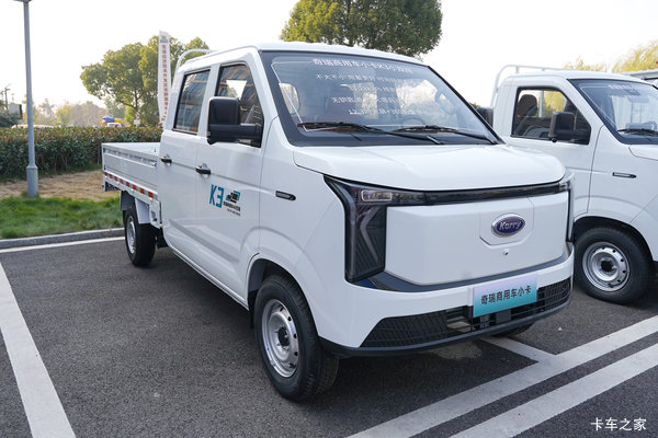 奇瑞商用车 开瑞K3 舒适型 液刹 2.55米双排纯电动栏板微卡 国轩高科44.5kWh