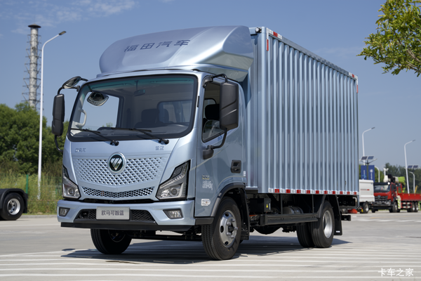 福田欧马可智蓝ES1 4X2 4.08米单排纯电动冷藏车 爱易科140.15kWh