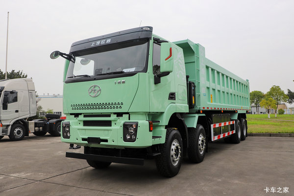 上汽红岩i杰狮 重载版 8X4 8.8米纯电动自卸车 宁德时代600kWh