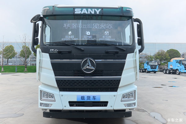 三一重卡江山平顶 4X2 9.6米纯电动翼开启厢式载货车 亿纬318kWh