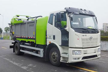 一汽解放底盘&nbsp;电动垃圾车图片