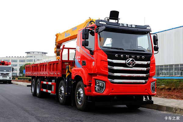 上汽红岩杰虎随车吊图片