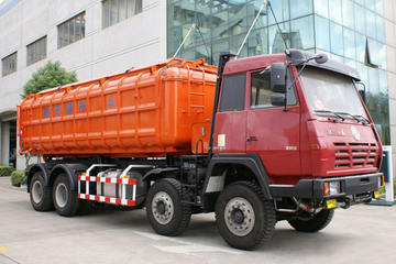 陕汽重卡底盘&nbsp;粉粒物料运输车图片